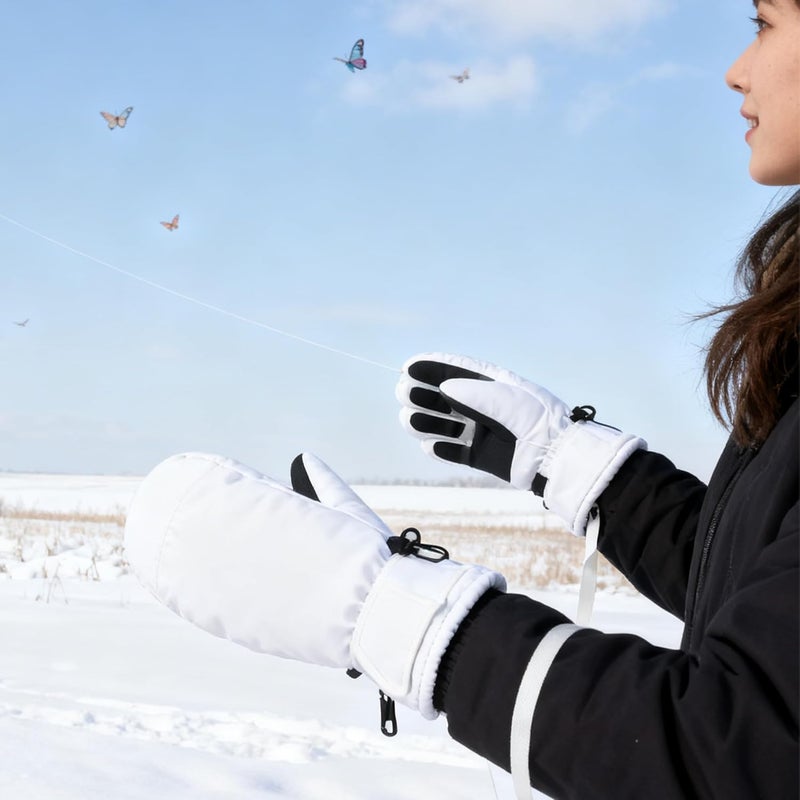 UTOWO Outdoors Winter Ski Mittens for Men Women - Warm Snow Mitts for Cold Weather Non-Slip Water-Repellent Gloves Windproof - Image 2